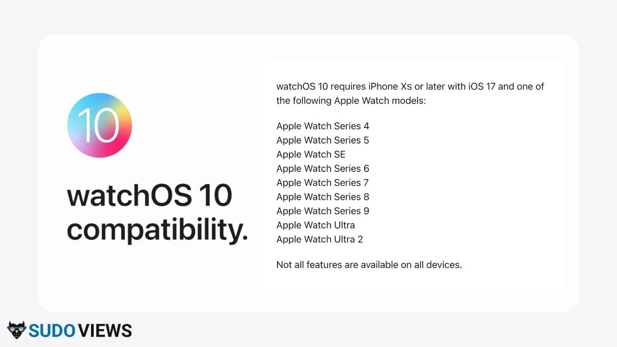 WatchOS 10 Supported Devices