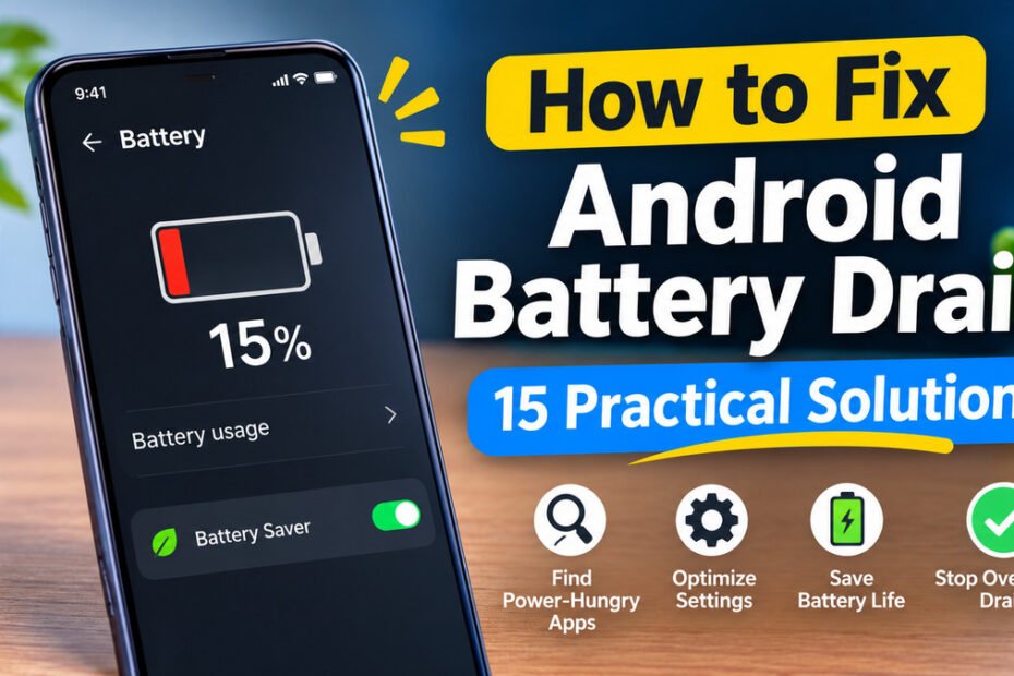 How to fix Android battery drain with 15 practical solutions
