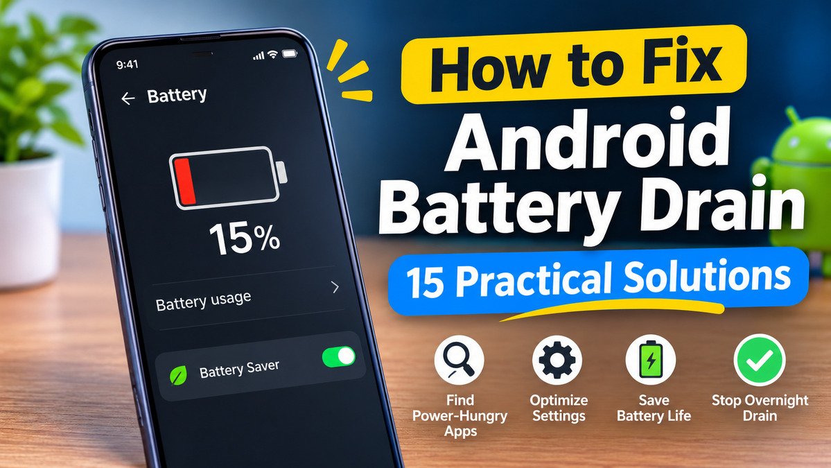 How to fix Android battery drain with 15 practical solutions